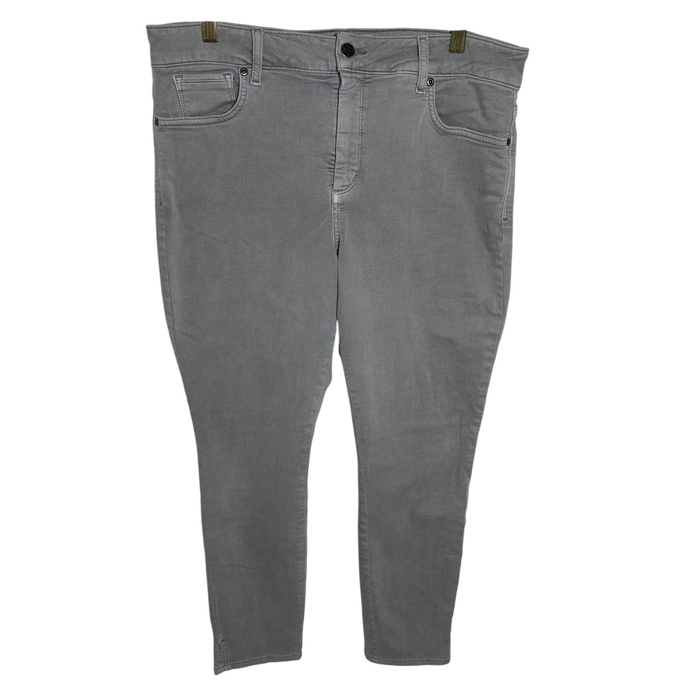 NYDJ Ami Skinny Ankle Gray Jeans Womens Size 14 Lift Tuck Denim Pants Stretch